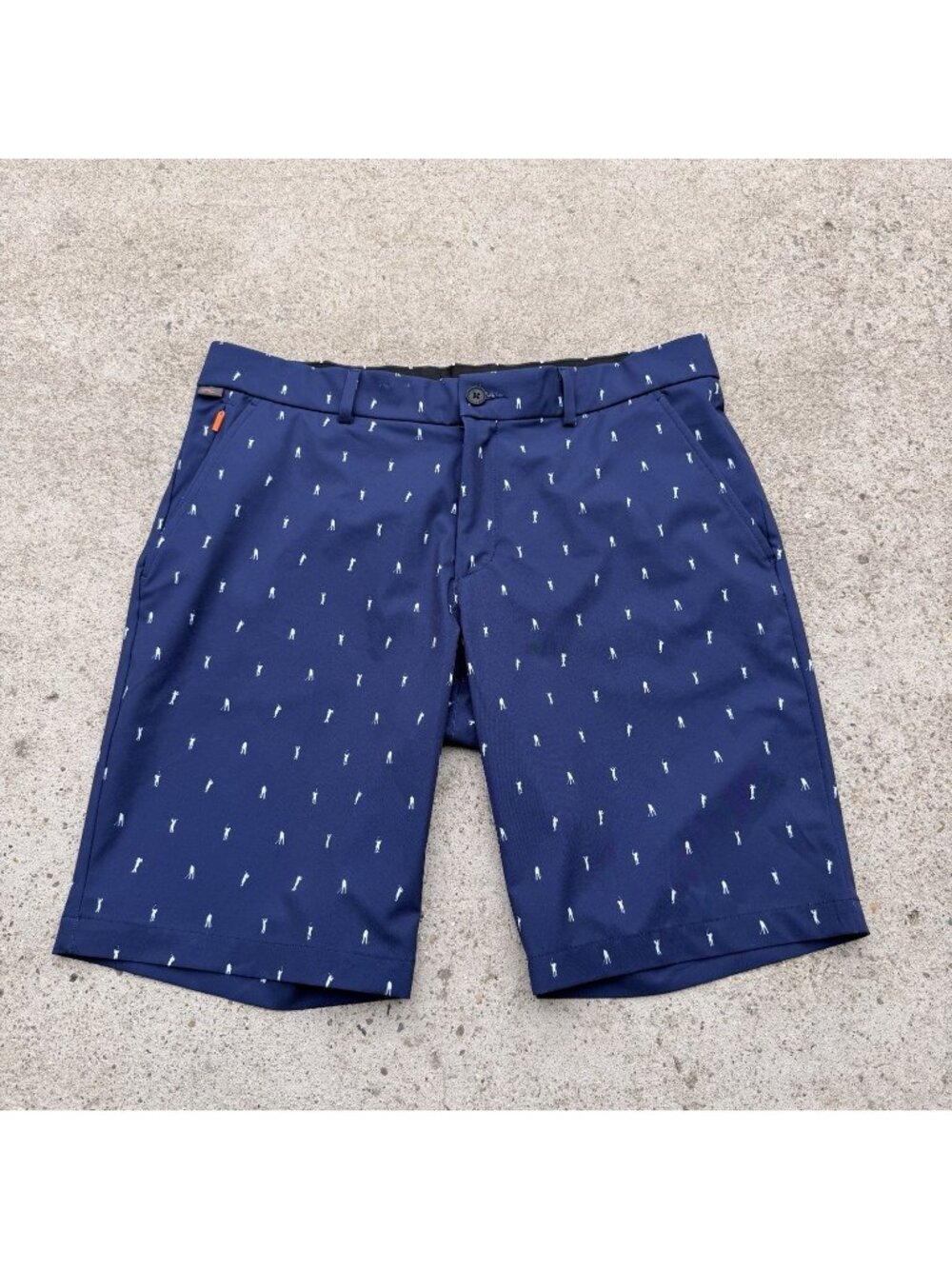 Kjus Iver Printed Golf Shorts All Over Print Performance Stretch Mens Size 35